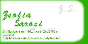zsofia sarosi business card